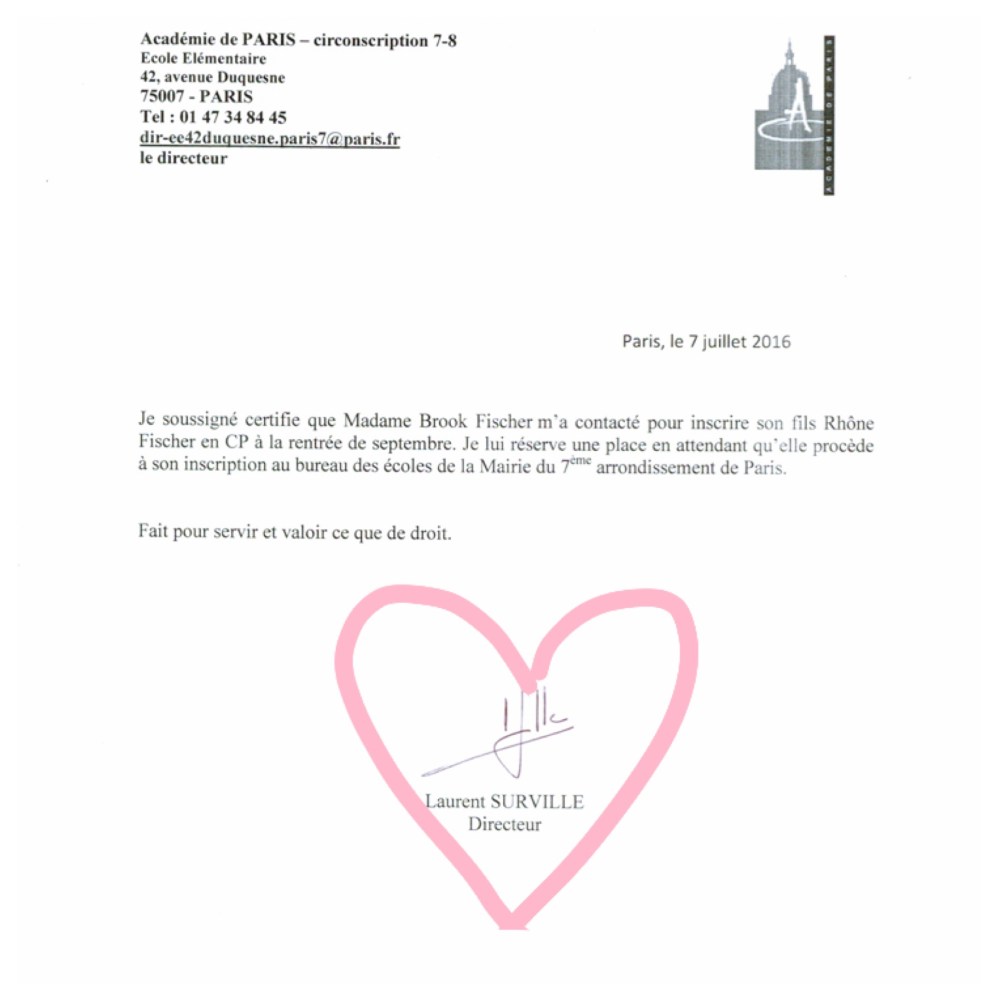 Letter from Monsieur Surville